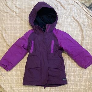 Girls waterproof and insulated winter jacket with hood